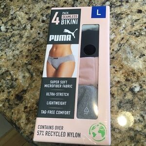 Puma seamless NEW in Box Bikini Underwear 4-Pack size Large